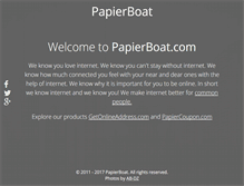 Tablet Screenshot of papierboat.com
